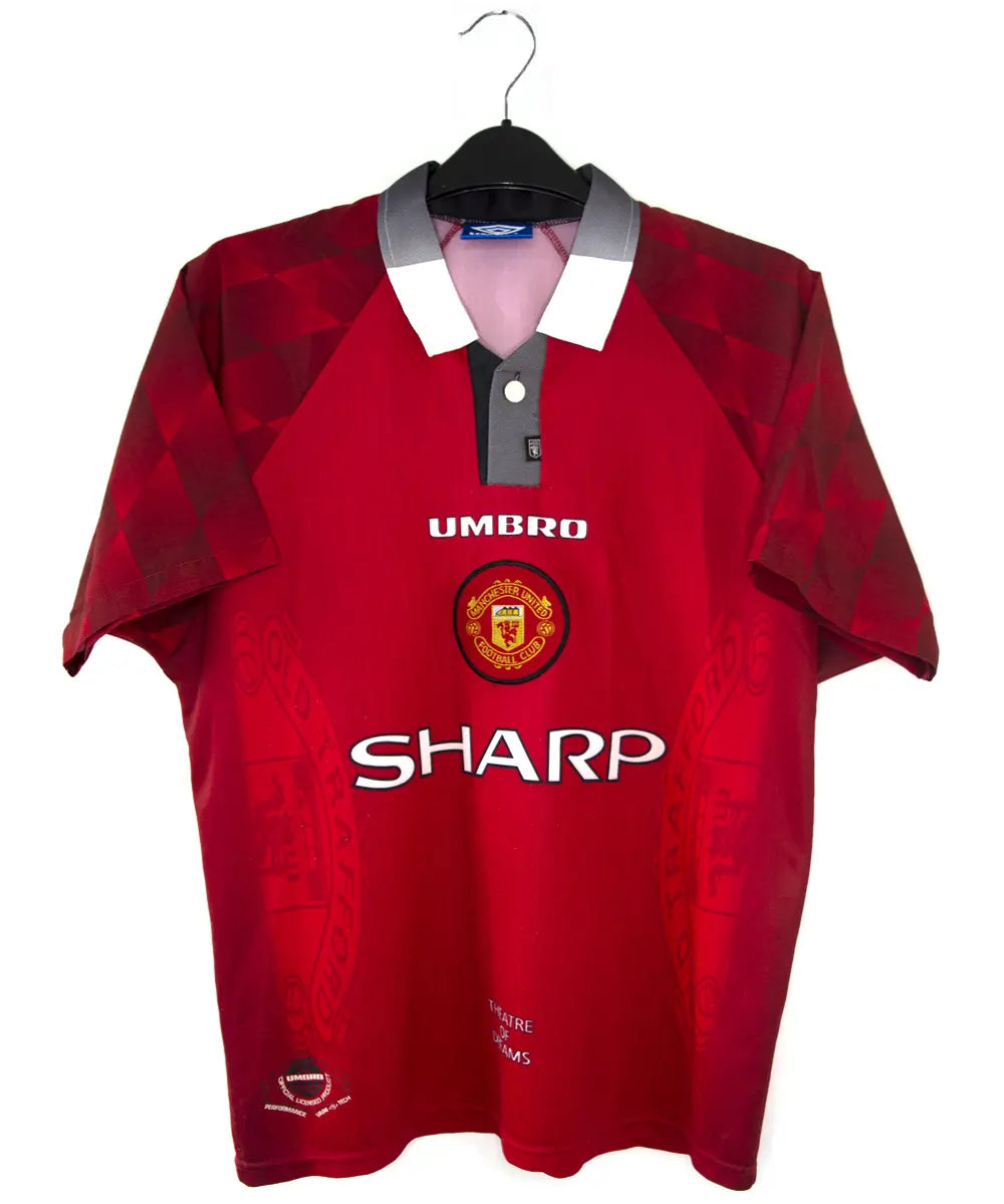 Maillot foot authentique retro et vintage Manchester United domicile 1996 1998 M