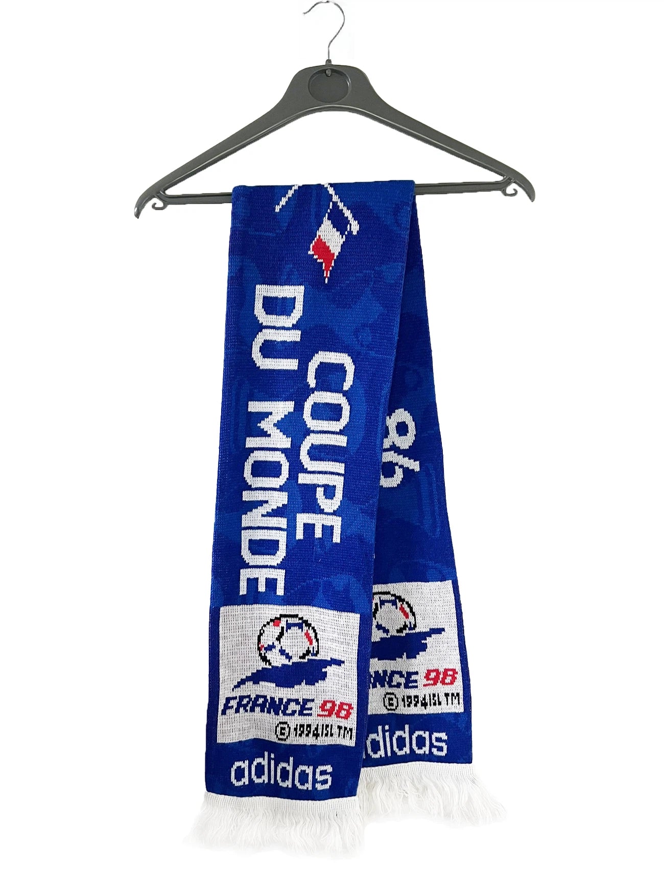 Echarpe Adidas de l'équipe de france éditée lors de la coupe du monde 1998.