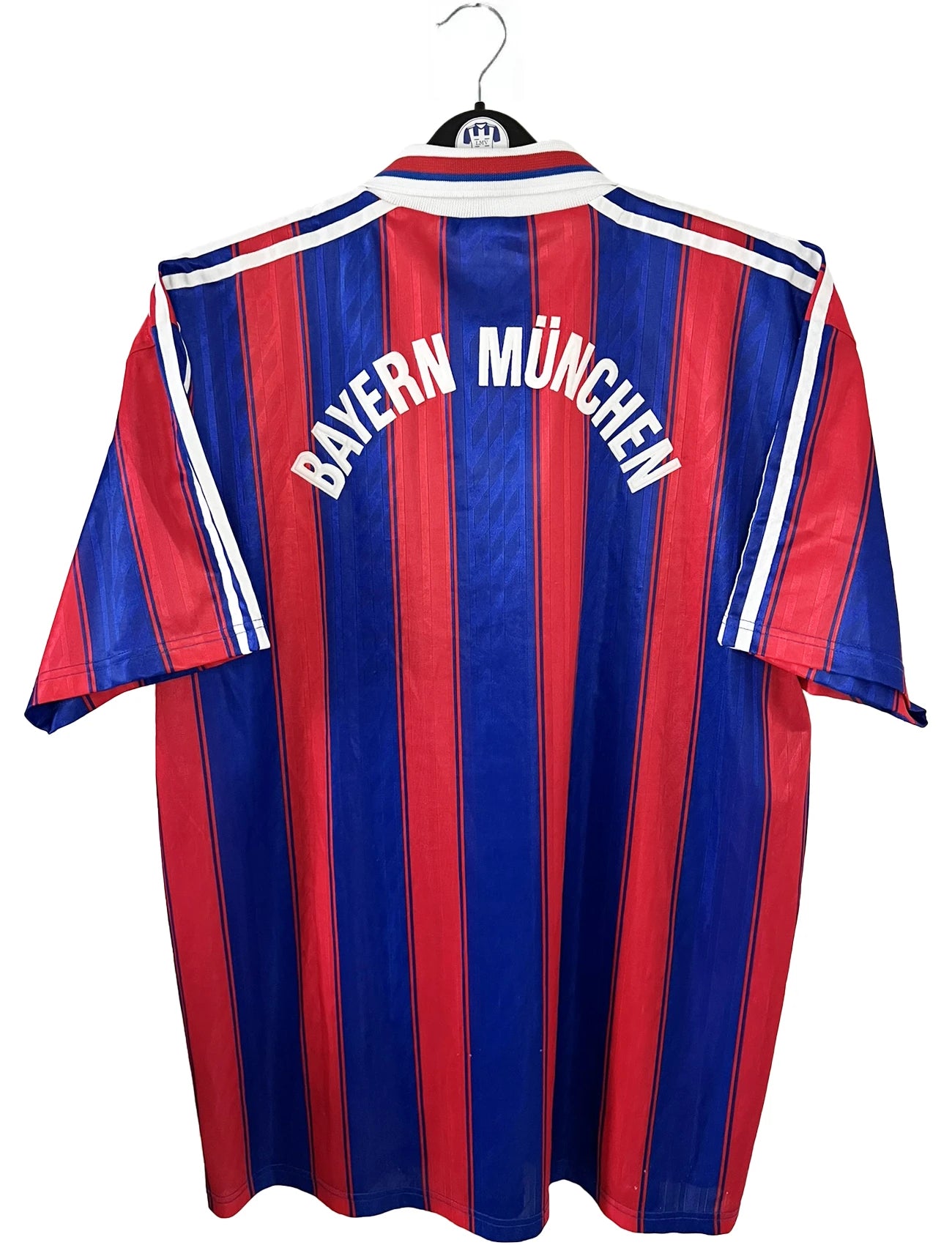 Maillot de foot retro/vintage authentique rouge et bleu adidas Bayern Munich domicile 1996