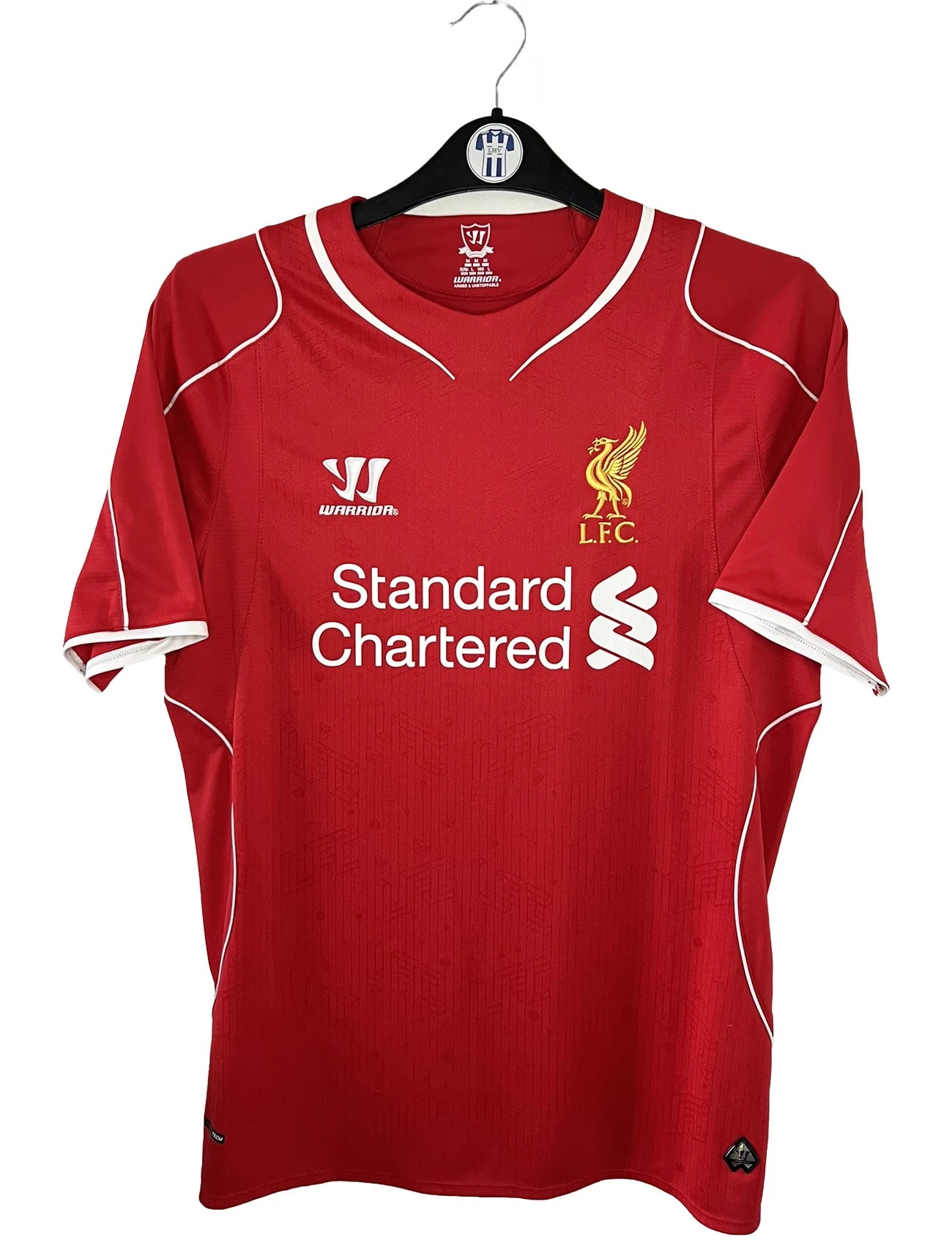 Maillot de foot rétro/vintage authentique rouge warrior Liverpool domicile 2014-2015 Balotelli flocage