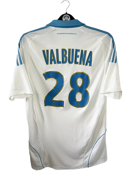 Maillot de foot rétro/vintage authentique blanc domicile adidas OM 2008-2009 Valbuena flocage